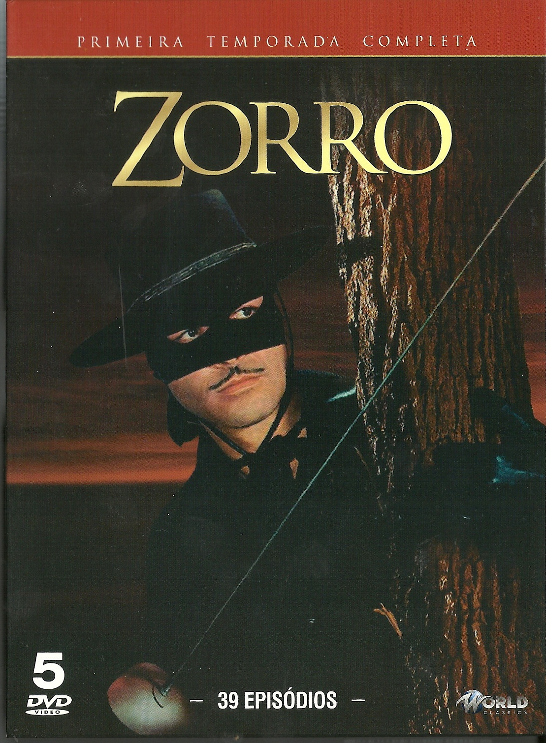 ZORRO 1 TEMPORADA COMPLETA - Digital - 5 DVDs - 39 EPIS.